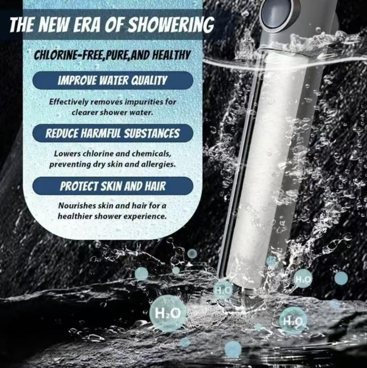 Shower Head Set With Massage Head Mode-Switching Watering Modes