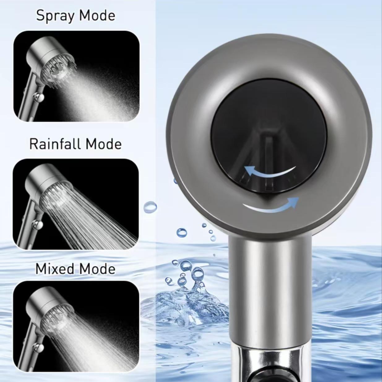 Shower Head Set With Massage Head Mode-Switching Watering Modes